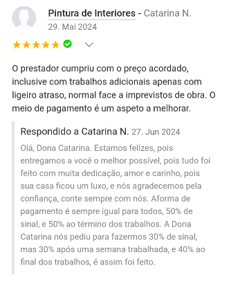 Avaliação real de cliente 4